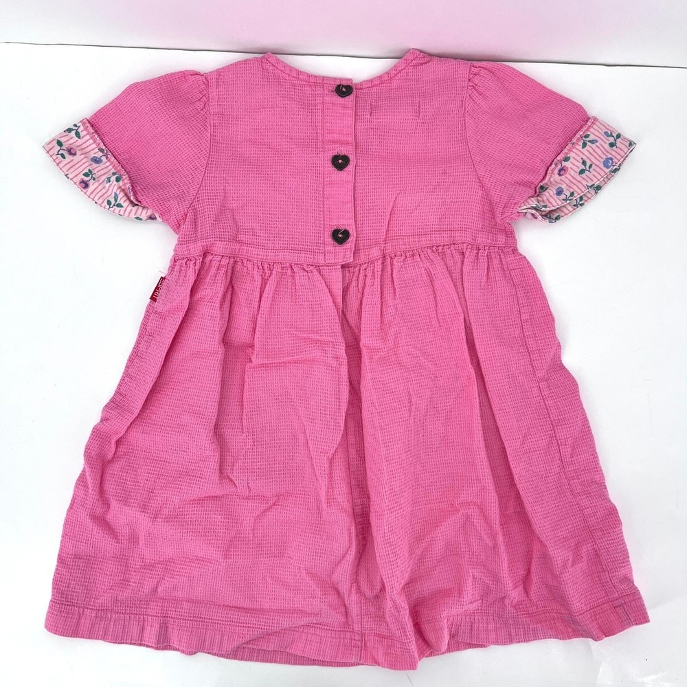 vintage 90s Esprit girls pink‎ dress heart pockets - Picture 9 of 10